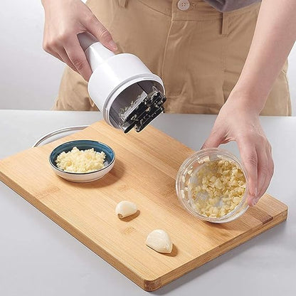 Manual Food Chopper, Handheld Chopper Slicer Dicer Mixer Stainless Steel Sharp Cutter Blades, Slap Press Chopper For Vegetables Onions Garlic Salad Herbs