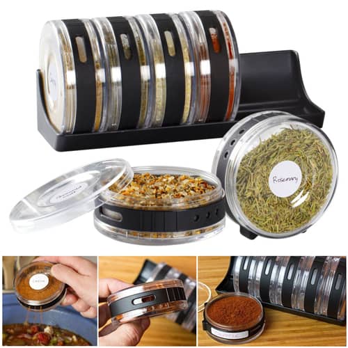 Spice Rack Set Kitchen Spice Jar, Rack Can Containers, Pepper Shakers Box Salt Cellar Sugar Bowl